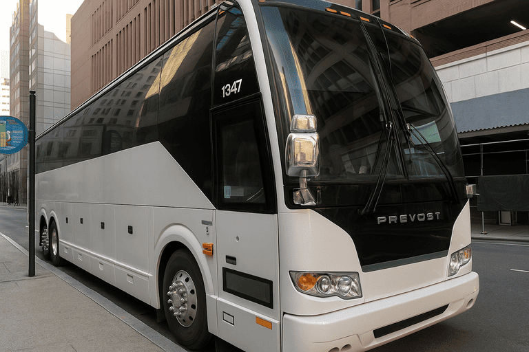 a Paramount Charter Bus coach bus