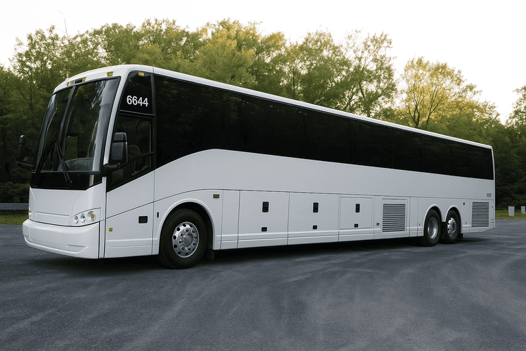 exterior of Paramount Charter Bus coach bus